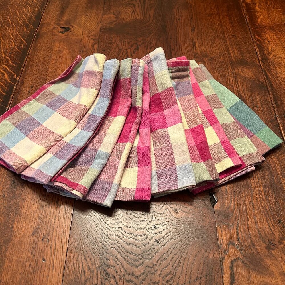 10 washable colorful napkins